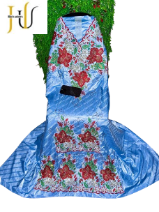 Bazin Organza – Tissu Raffiné à 60 000 FCFA le complet